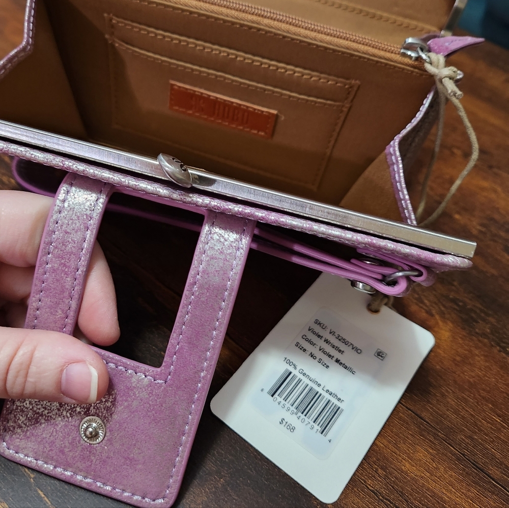 Violet Wristlet in Violet metallic by HOBO - Picture 6 of 9